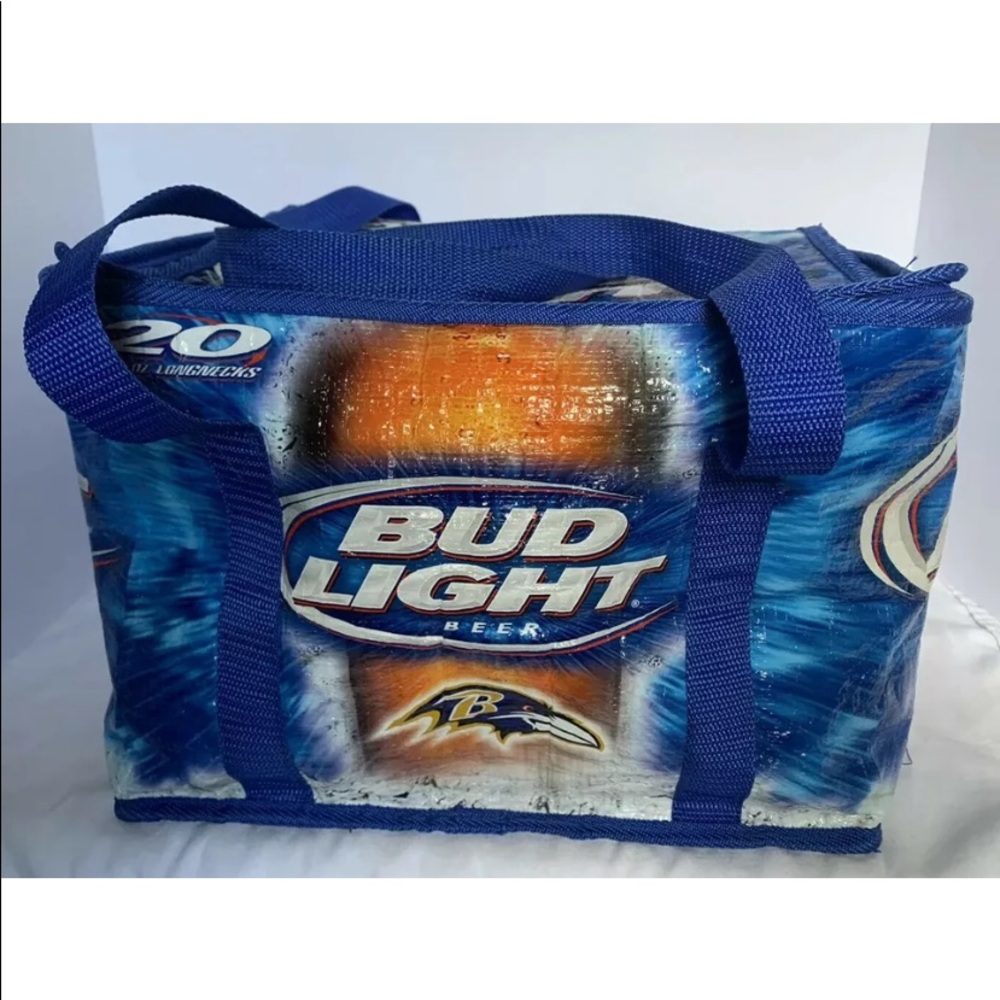 NFL Baltimore Ravens Bud Light Insulated Soft Tailgate Cooler